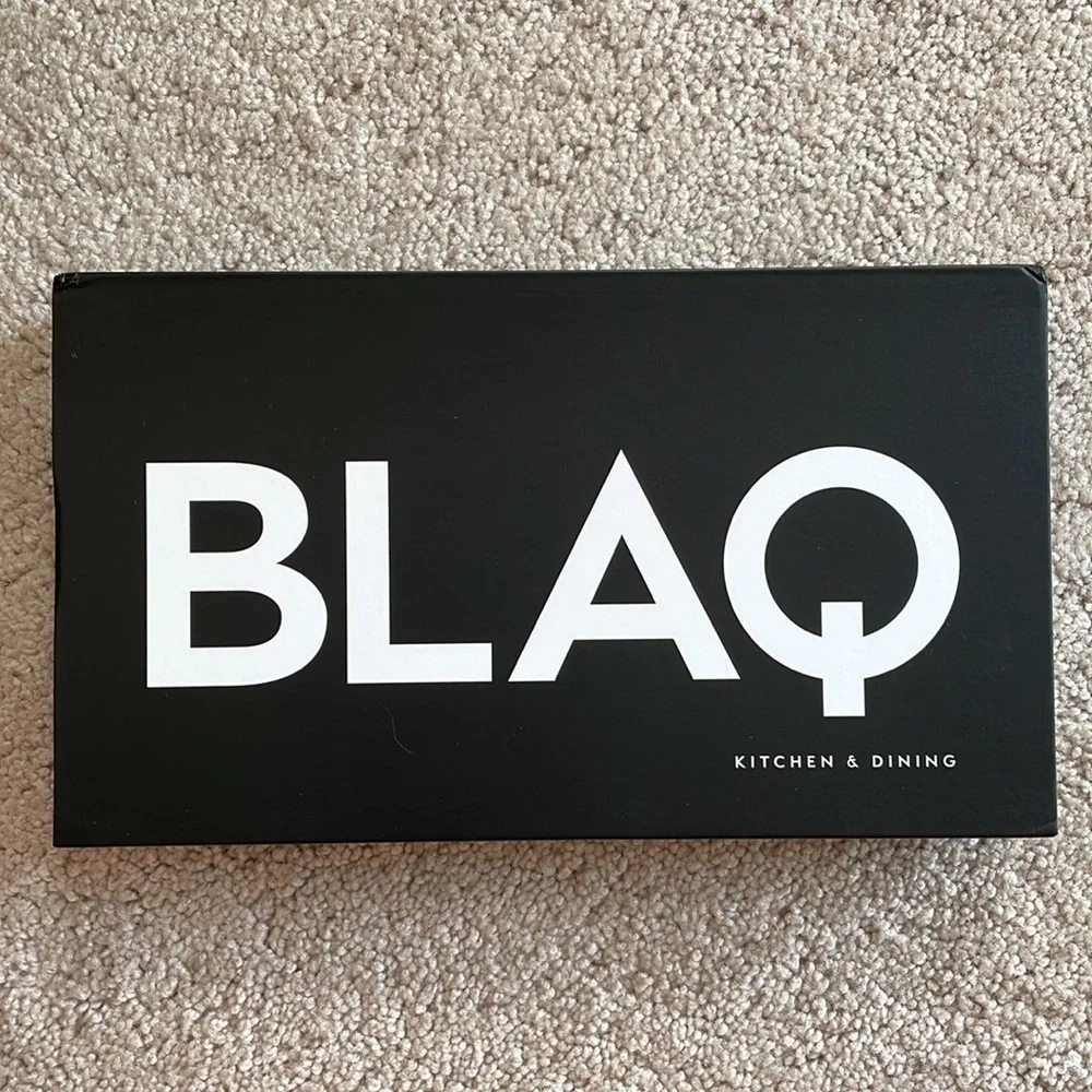 Brand New Blaq Set of 4 German Stainless Steel Serrated Steak Knives Matte Black